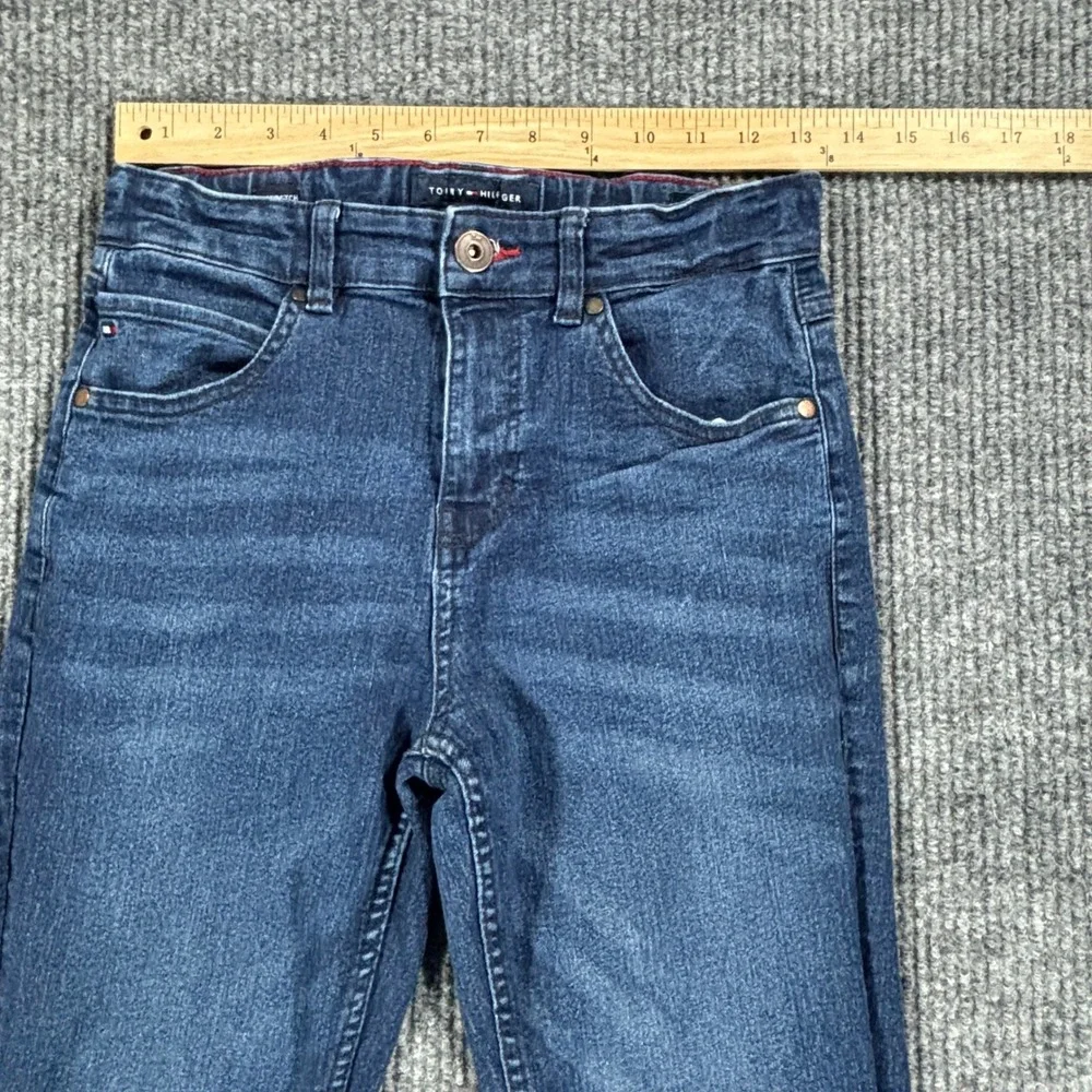 Tommy Hilfiger Straight Jeans Boys Size 14 Blue Stretch Adjustable Waist